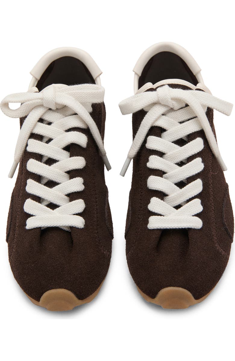 MANGO Contrast Suede Sneaker, Alternate, color, Chocolate