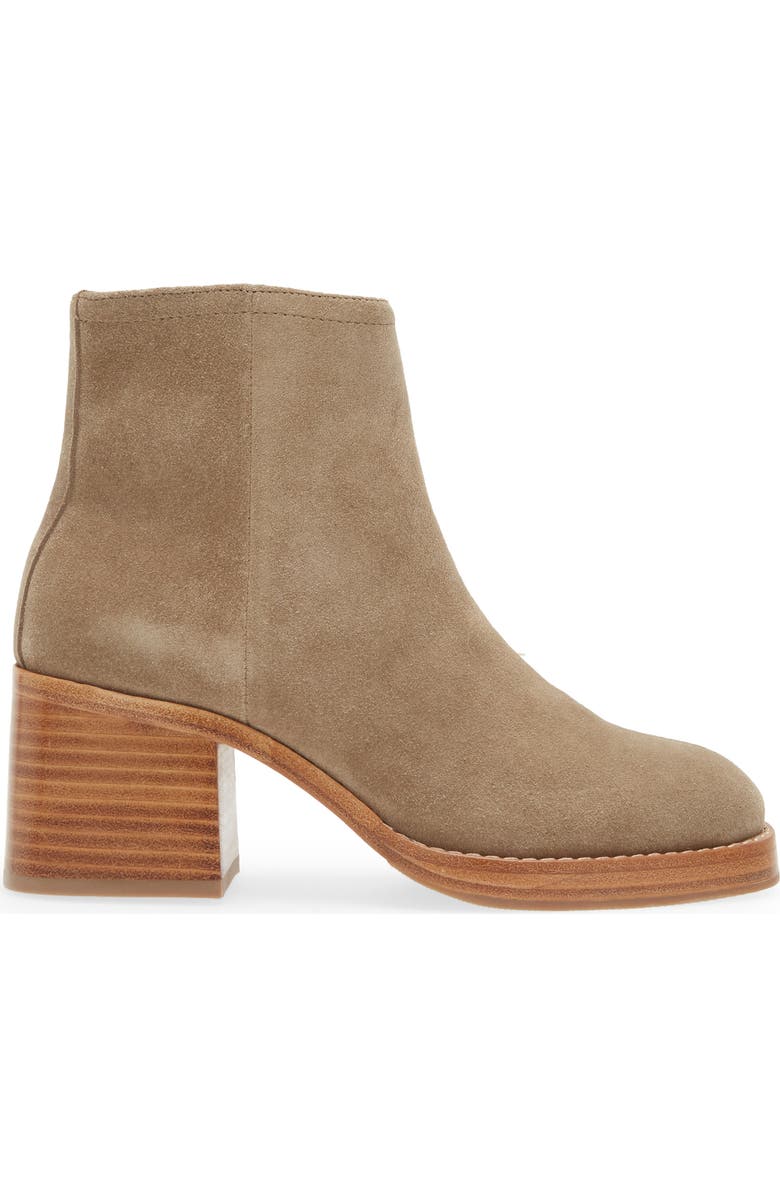 Chocolat Blu Ime Zip Bootie, Alternate, color, Taupe Suede