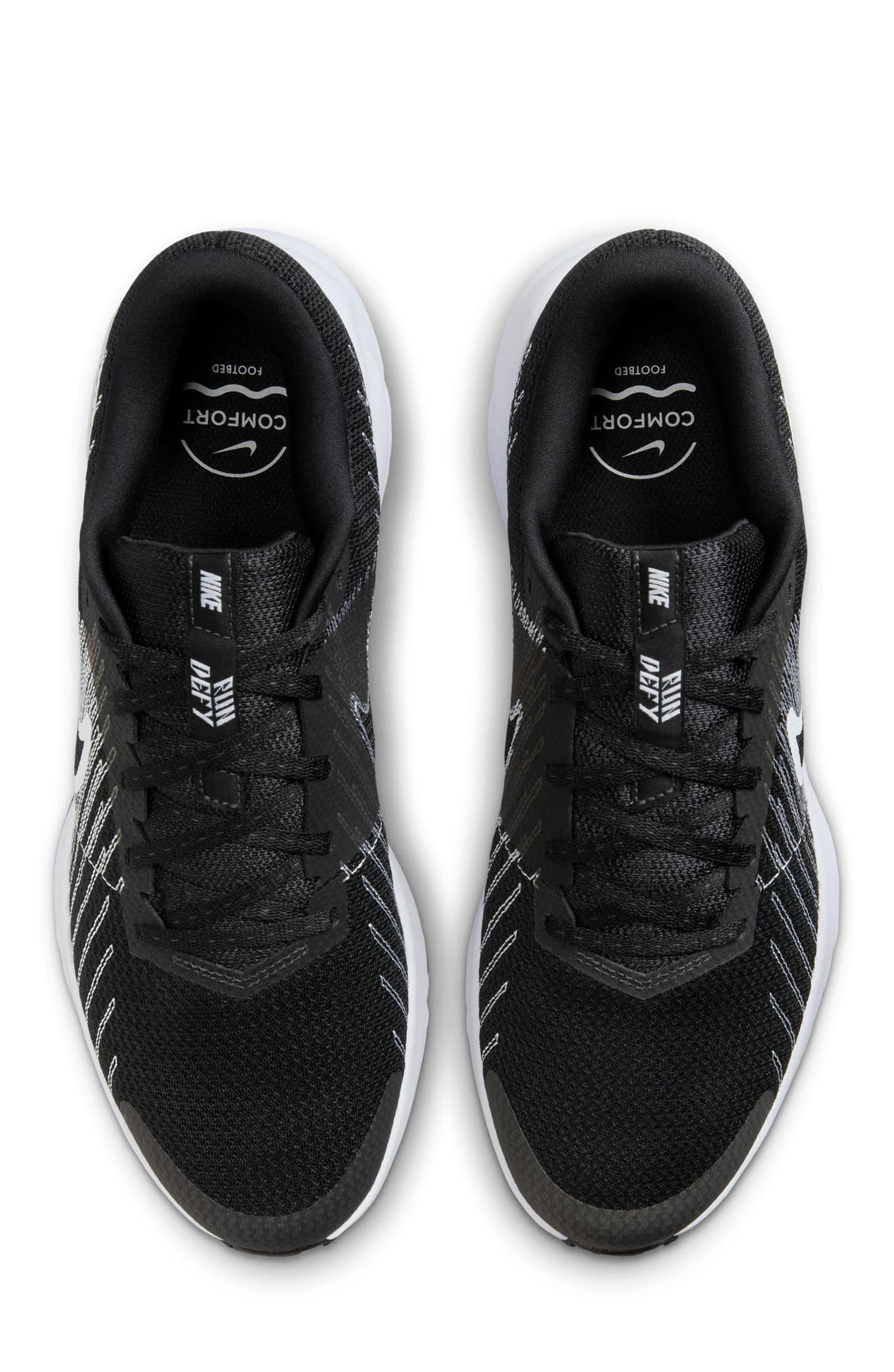 Nike Run Defy Running Shoe, Alternate, color, 004 Black/White