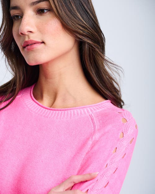 Lisa Todd Neon Lights Cotton Sweater In Pink