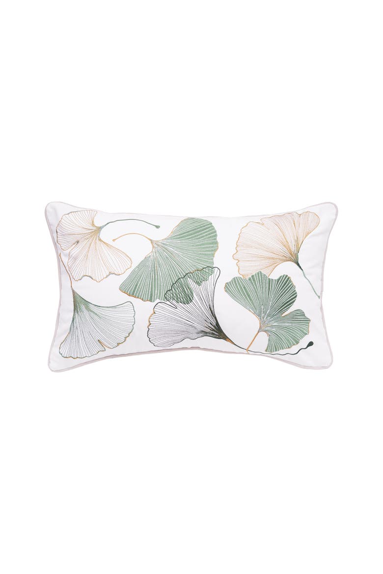 Ginkgo Lumbar Pillow, Main, color, Green