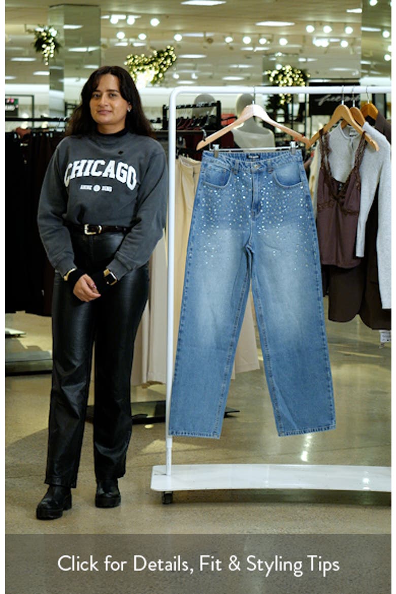 Taylor Crystal Embellished Straight Leg Jeans video