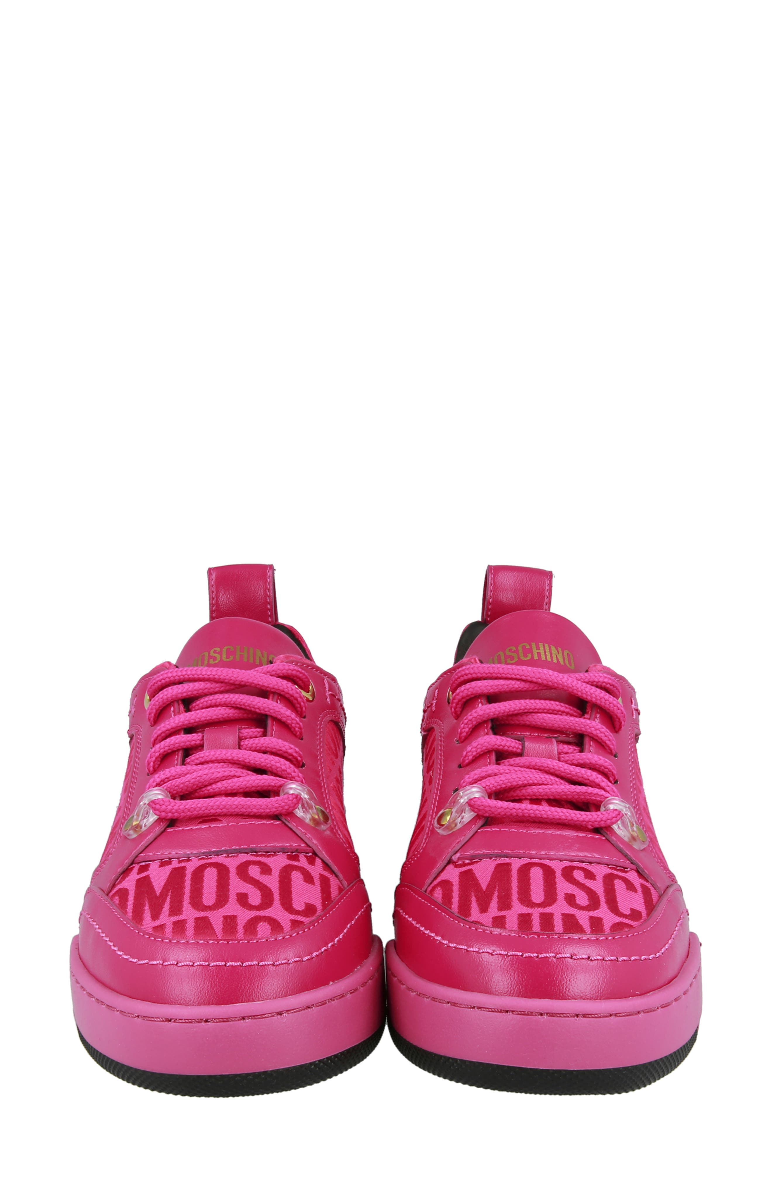 Moschino Monochrome Low Top Sneaker, Alternate, color, Fuchsia