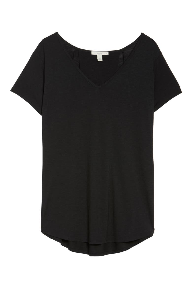 V-Neck Swing Tee, Alternate, color, BLACK