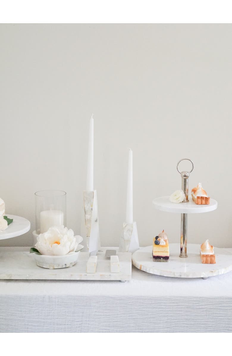 Anaya Marble Mother of Pearl Candle Holders, Alternate, color,