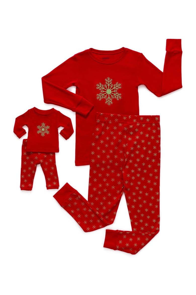Snowflake Pajama & Matching Doll Pajama Set, Main, color, MULTI