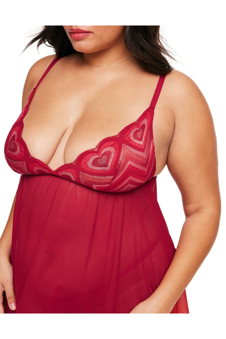 Amorata Babydoll Lingerie, Alternate, color, Jester Red