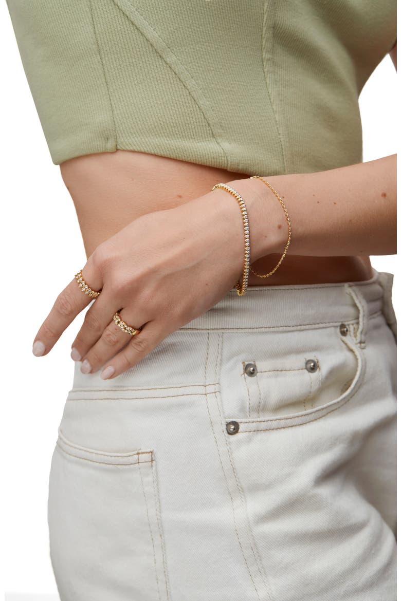 Diamond Tennis Bracelet (Nordstrom Exclusive), Alternate, color, 18K YELLOW GOLD
