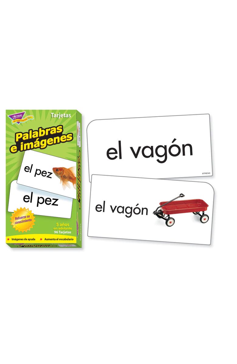 TREND enterprises, Inc. XTrend Enterprises Palabras E imágenes (Sp) Skill Drill Flash Cards, Alternate, color, Multicolored