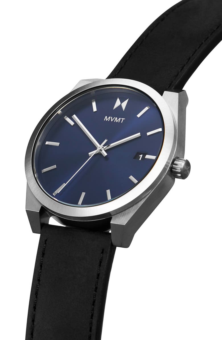 MVMT WATCHES MVMT Element Leather Strap Watch, 43mm, Alternate, color,