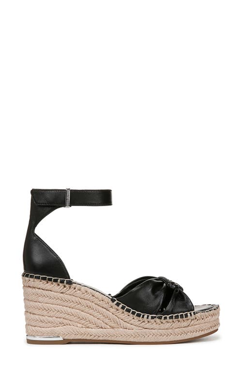 Franco Sarto Clementine Ankle Strap Platform Wedge Sandal In Black