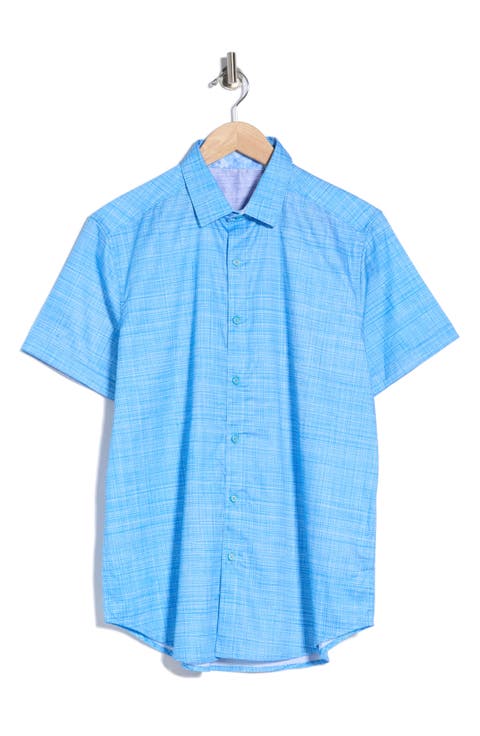 Roth Short Sleeve Cotton Button-Up Shirt