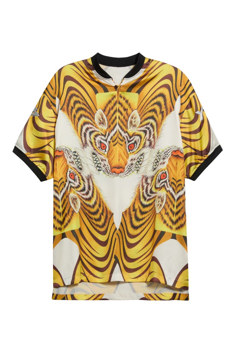Tiger Graphic Satin Jersey Polo, Alternate, color, MULTICOLOUR