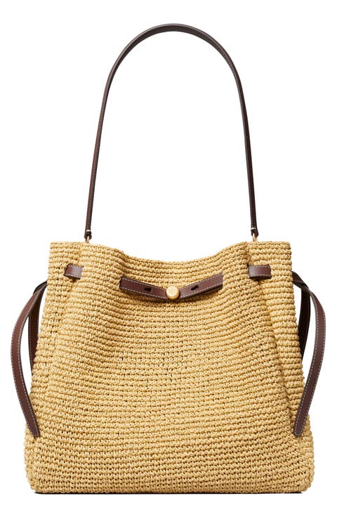 Large Romy Straw Bucket Bag