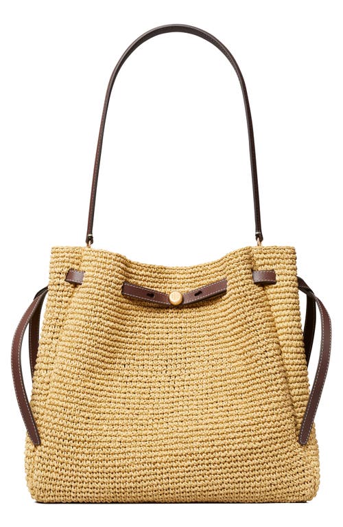 Tory Burch Large Romy Straw Bucket Bag in Natural at Nordstrom