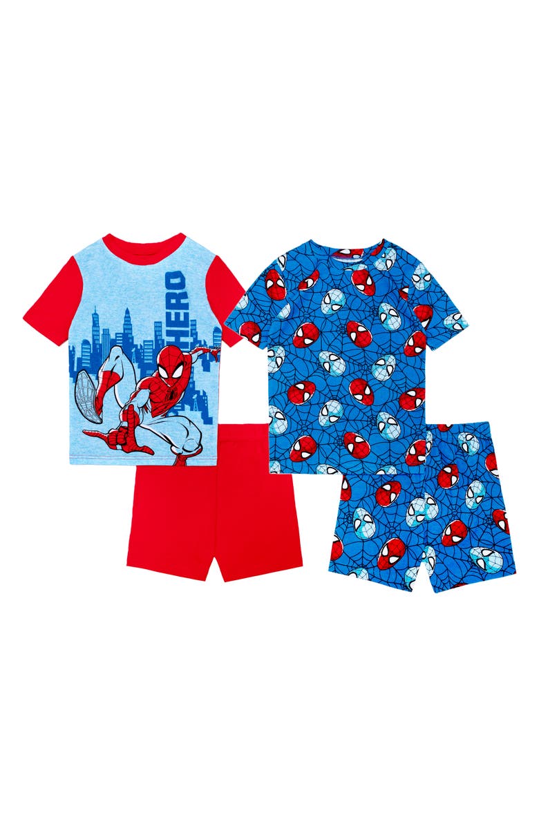 AME Kids' 2-Pack Spider-Man Pajamas, Main, color, Blue