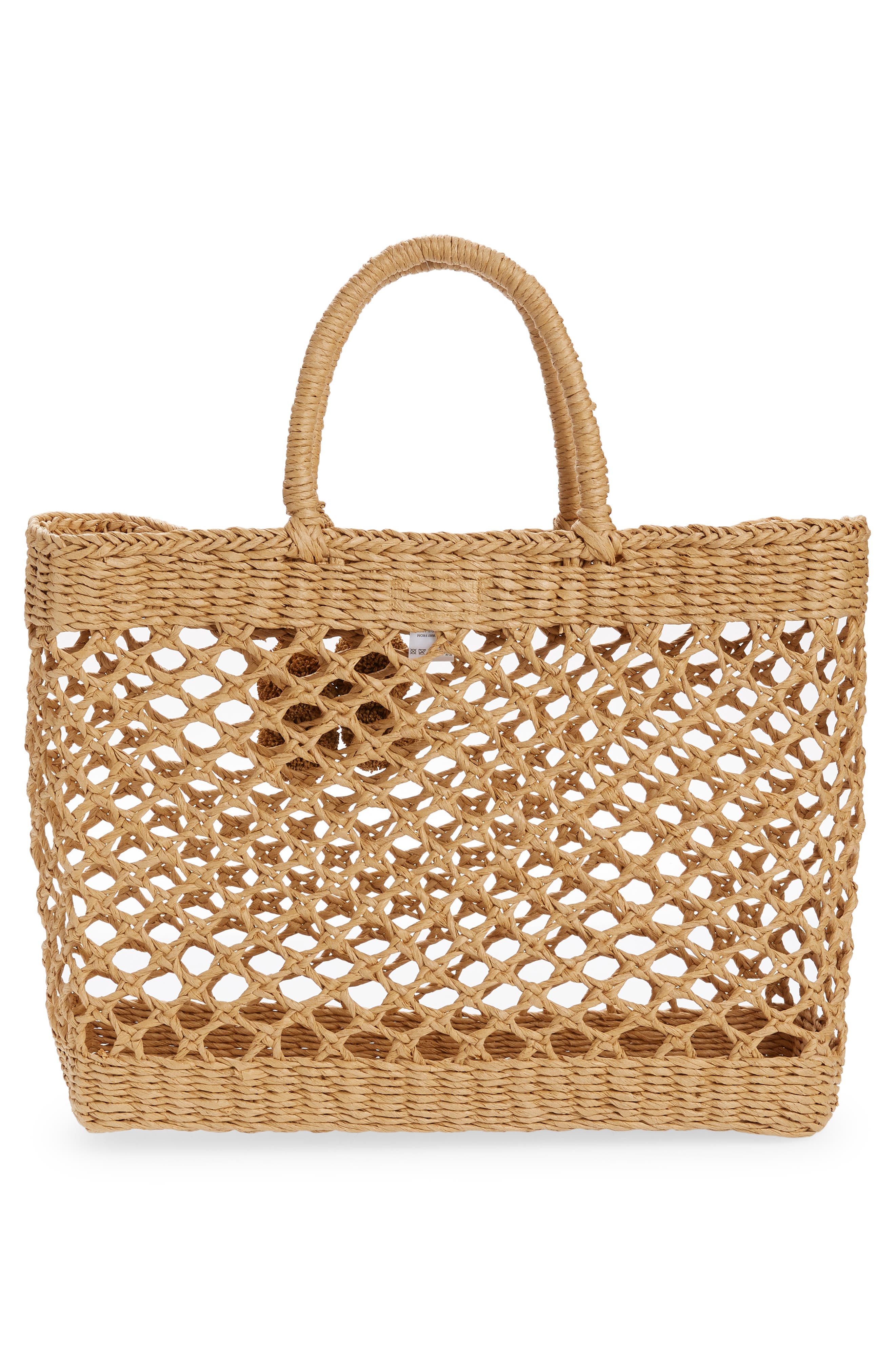 Sunday Morning Straw Tote, Alternate, color, NATURAL BROWN