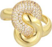 Adornia 14k Gold Plated Cubic Zirconia Knot Ring