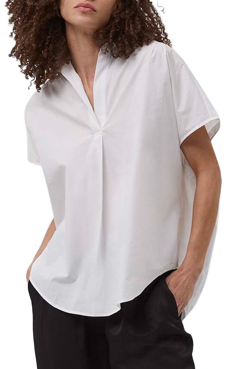French Connection Cele Rhodes Cotton Poplin Top, Main, color, 