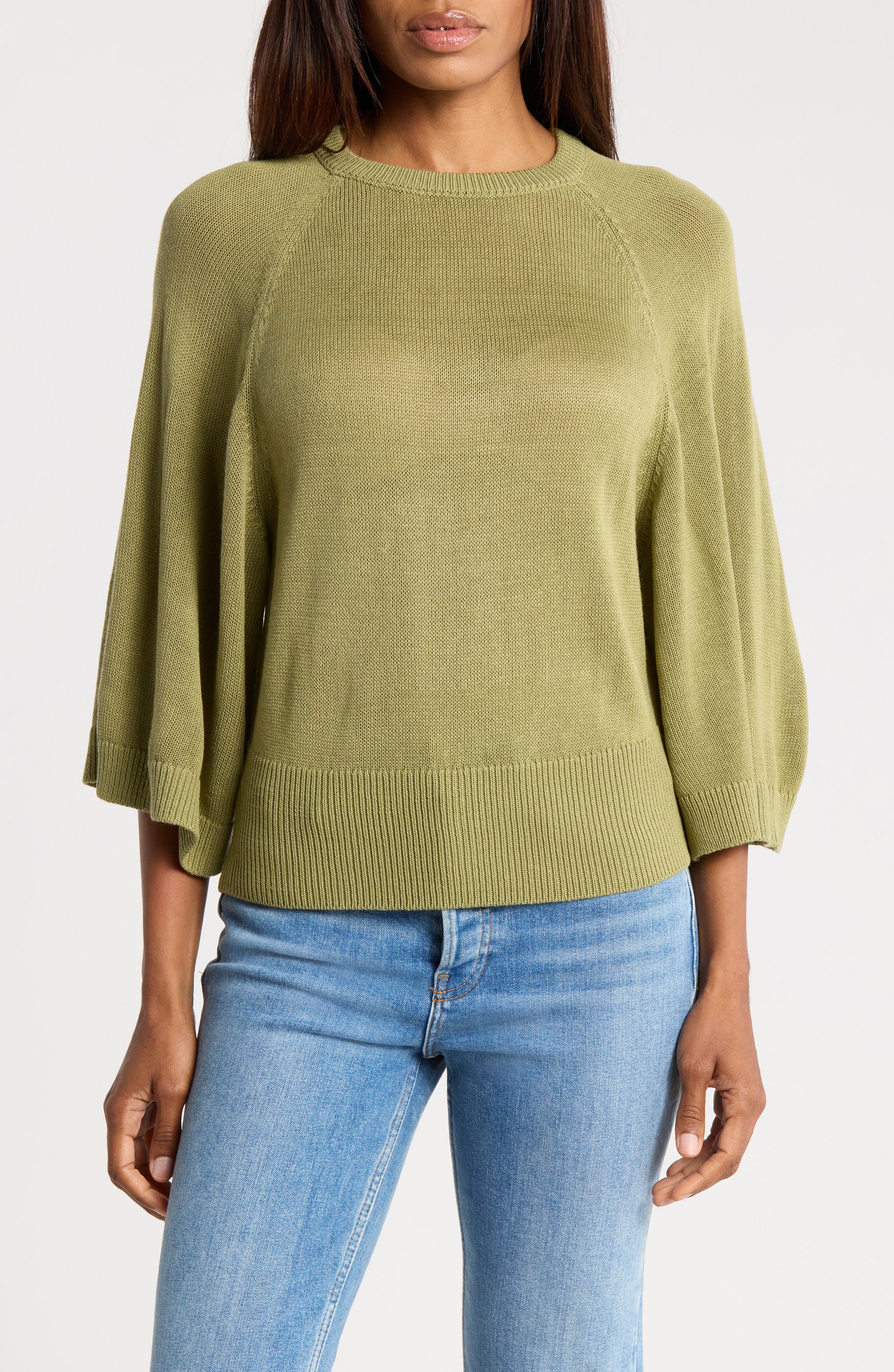 Wide Sleeve Crewneck Sweater