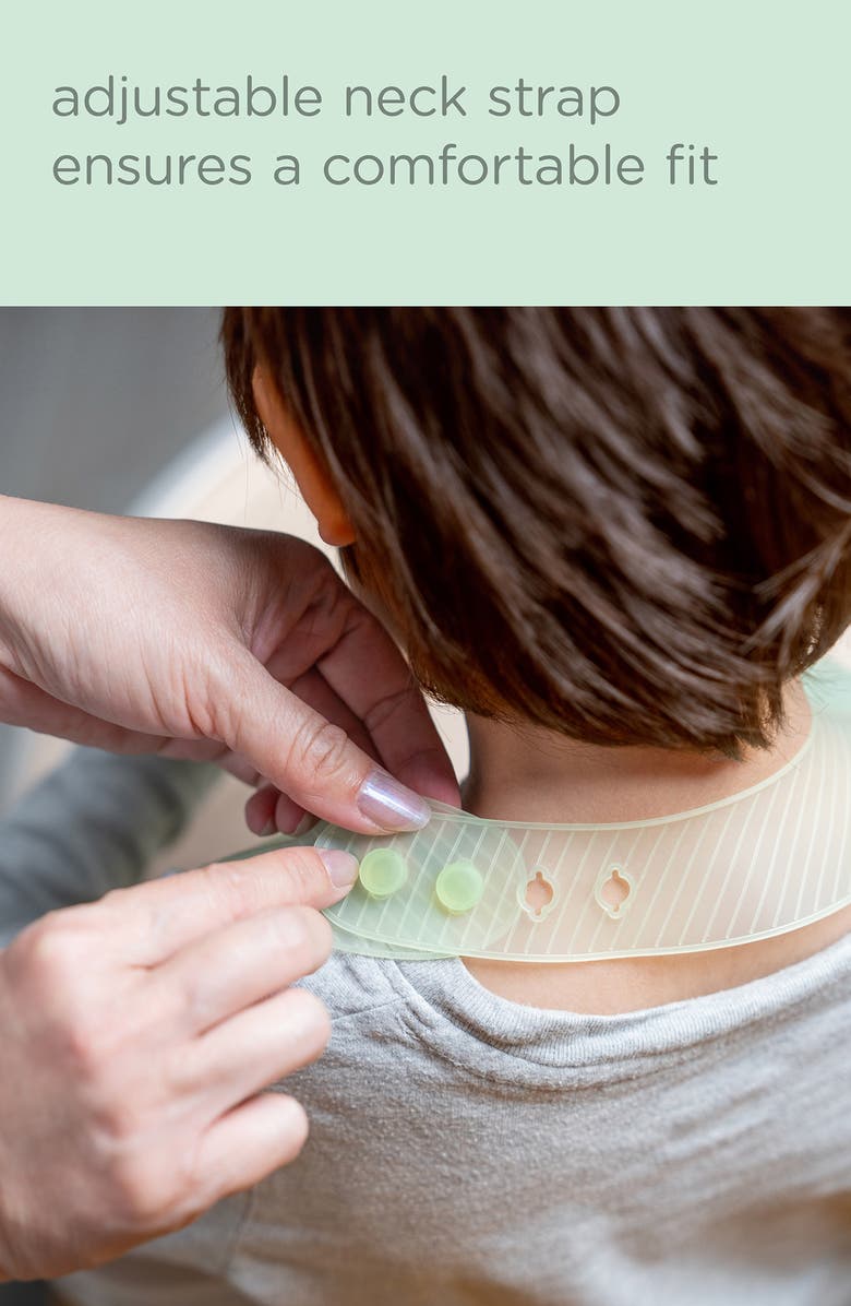 Olababy 2-Pack Silicone Bibs, Alternate, color, Pearl/ Kiwi