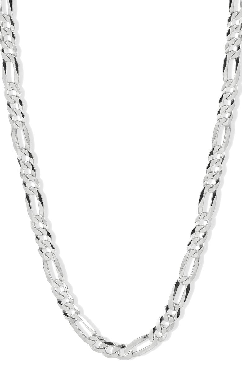 Argento Vivo Sterling Silver Men's Figaro Chain Link Necklace, Alternate, color, 