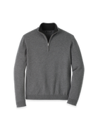 Paul Fredrick Supima Cotton Quarter Zip Mock Neck Sweater