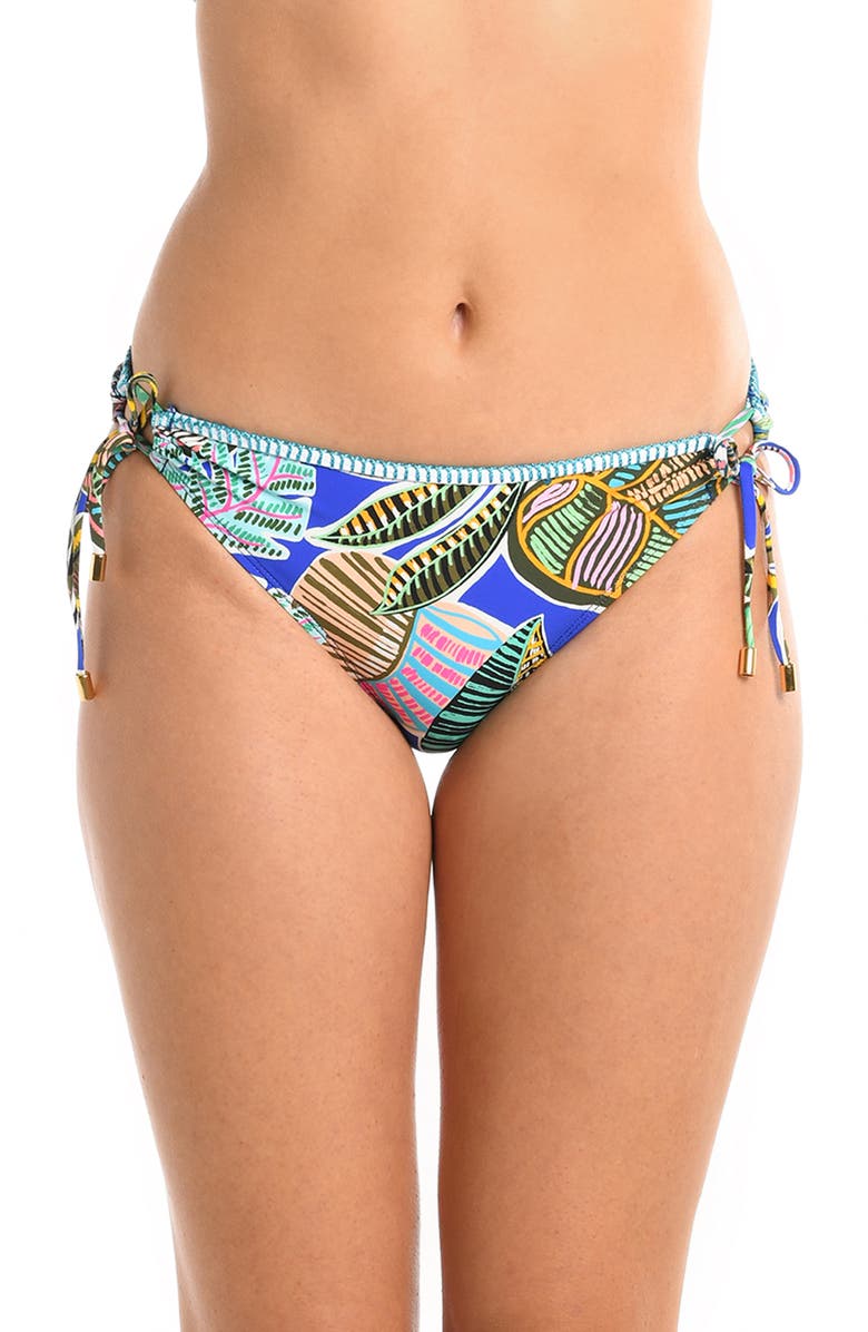 La Blanca Neon Adjustable Loop Hipster Bikini Bottoms, Main, color,