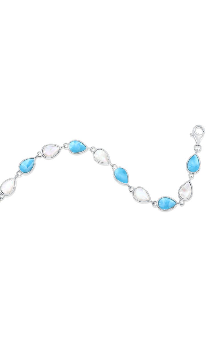 SIMONA Mother-of-Pearl & Larimar Bracelet, Alternate, color, Blue