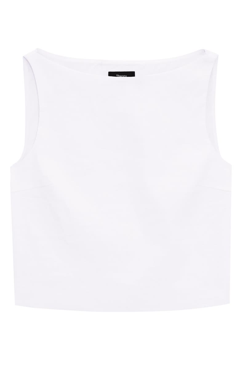 Theory Boat Neck Sleeveless Shell, Alternate, color, White