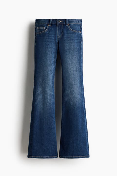 Low rise flared leg jeans