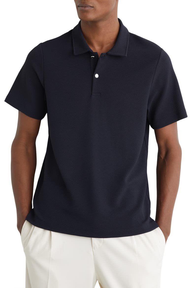 Kennedy Textured Polo, Main, color, NAVY