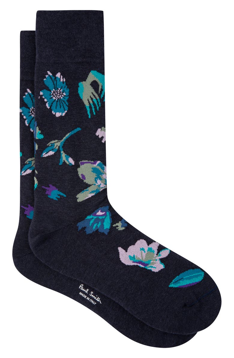 Paul Smith Floral Dress Socks, Main, color,