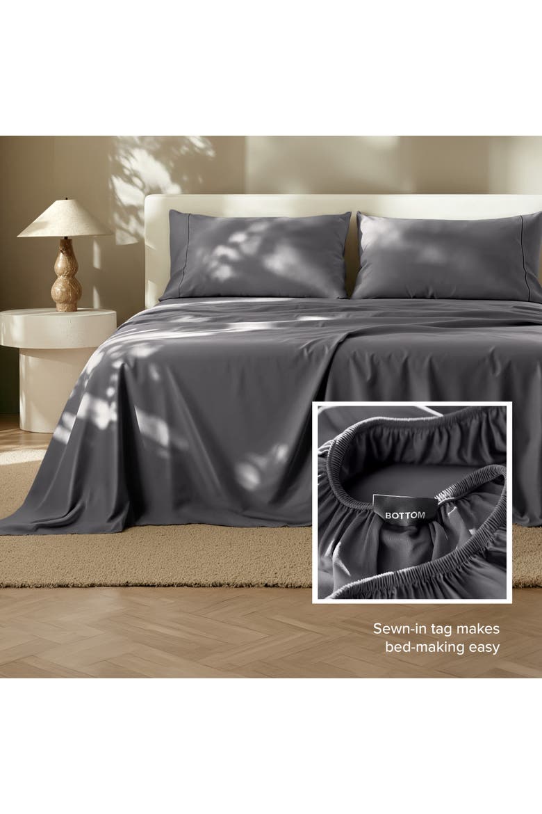 TENCEL Lyocell Sheet Set - Split King, Alternate, color, Forged Iron Grey