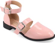 Journee Collection Constance Buckle Strap Flat