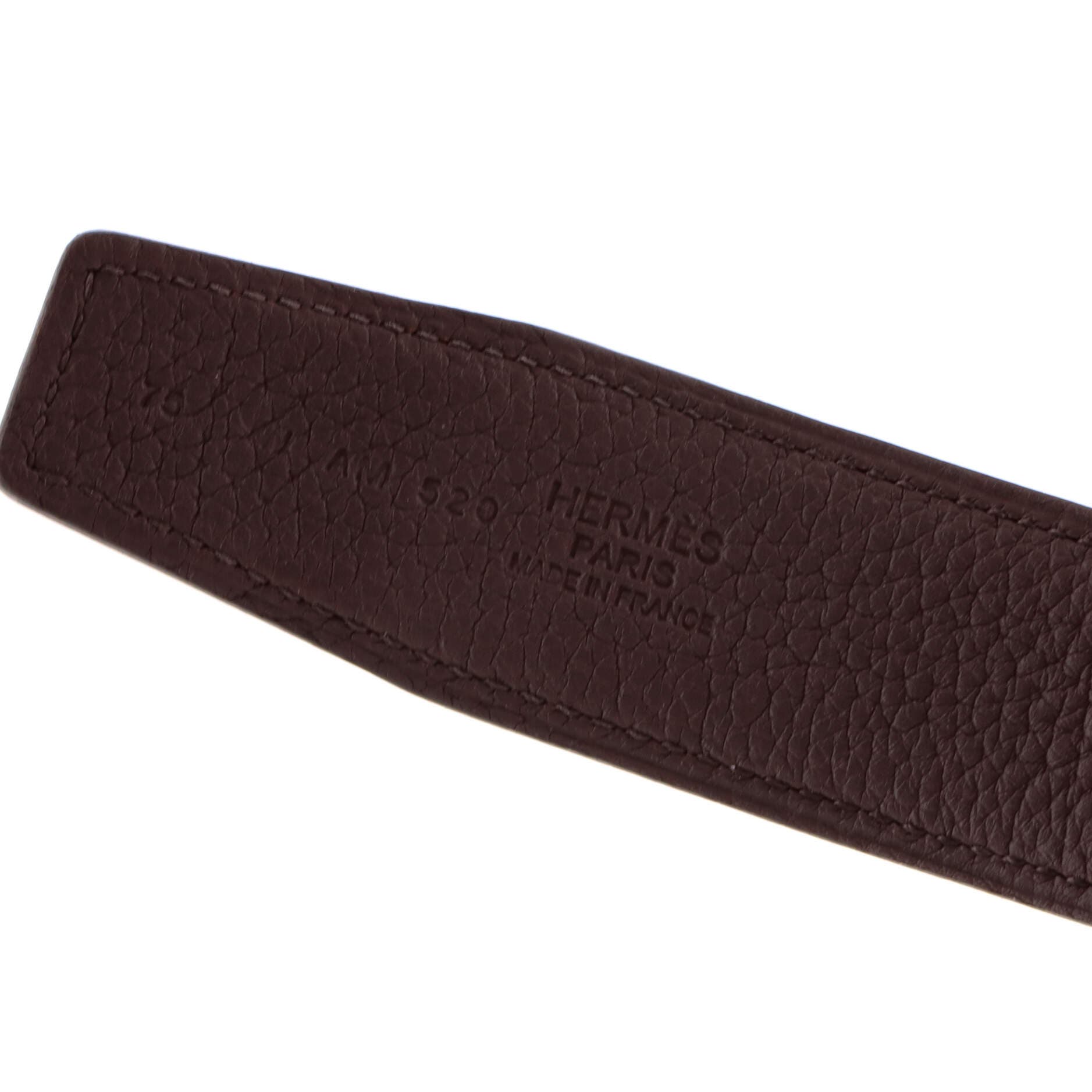 Pre-Owned Hermes Panache Reversible Belt Leather Medium, Alternate, color, Black