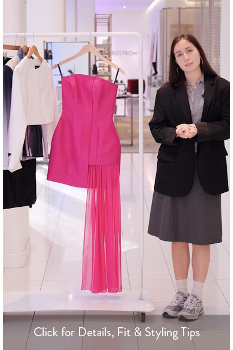 Siti Drape Strapless Cocktail Dress video