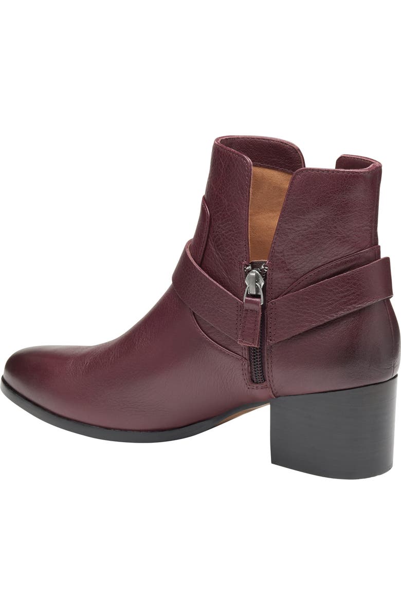 Johnston & Murphy Trista Harness Bootie, Alternate, color, Bordeaux Calfskin