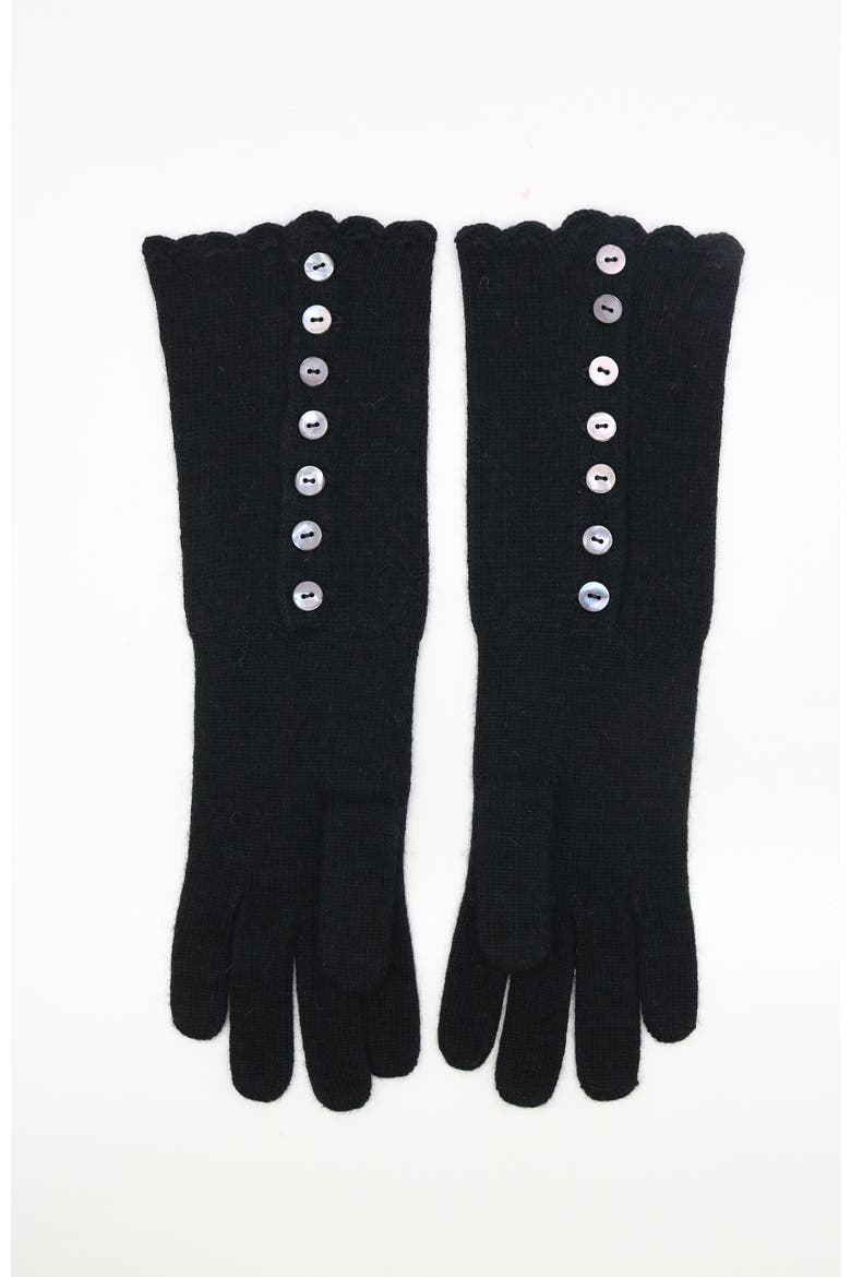 GLOVES WITH BUTTONS, Alternate, color, BLACK/WHITE