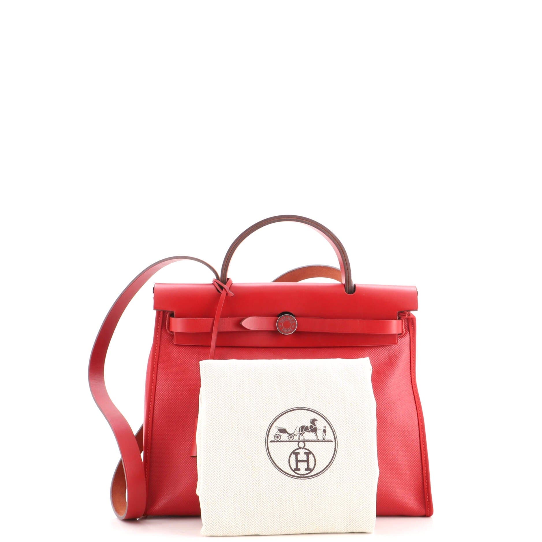 Herbag Zip Berline Vache Canvas and Leather 31, Alternate, color, Red