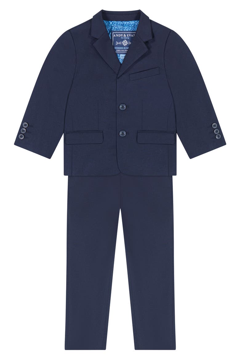 2 PIECE SUIT WITH STRETCH, Main, color, NAVY