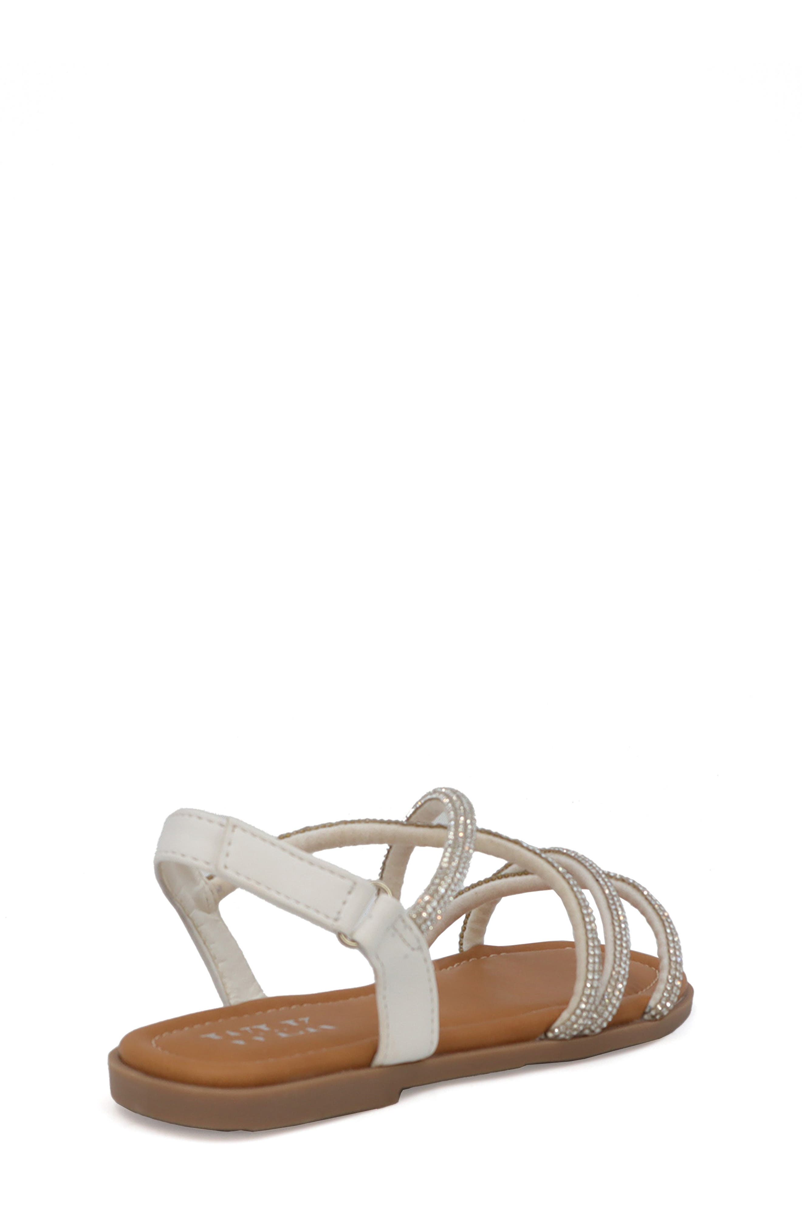 YOKI Kids' Pamela Crystal Embellished Sandal, Alternate, color, 