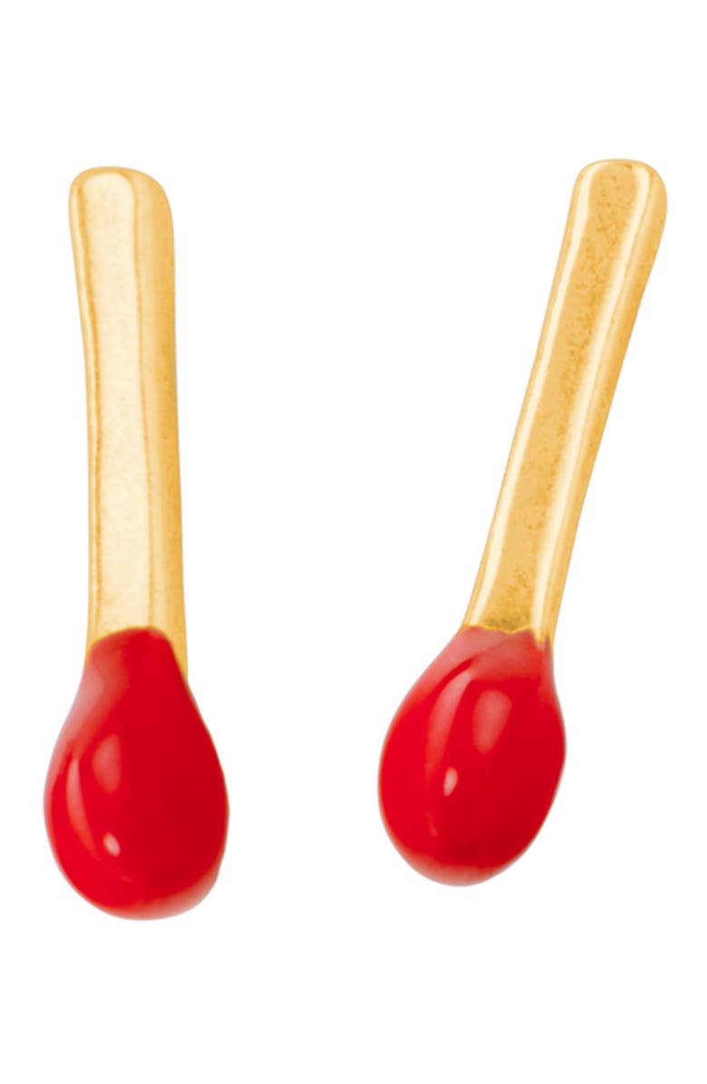 UNODE50 A Perfect Match Silver Plated Earrings, Main, color, 