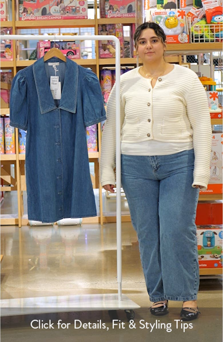 Sailor Puff Sleeve Denim Minidress, sales video thumbnail