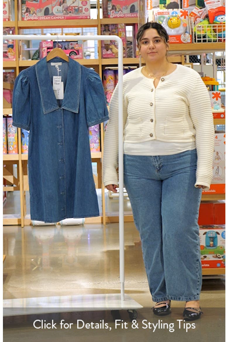 Sailor Puff Sleeve Denim Minidress video