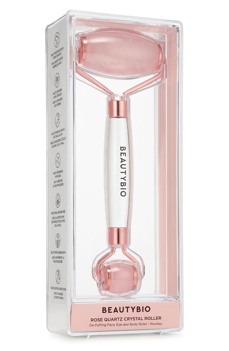 BeautyBio Rose Quartz Roller, Alternate, color,