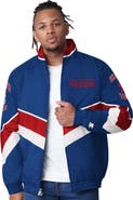STARTER Men's Starter Royal Philadelphia 76ers Captain Oxford Full-Zip Jacket