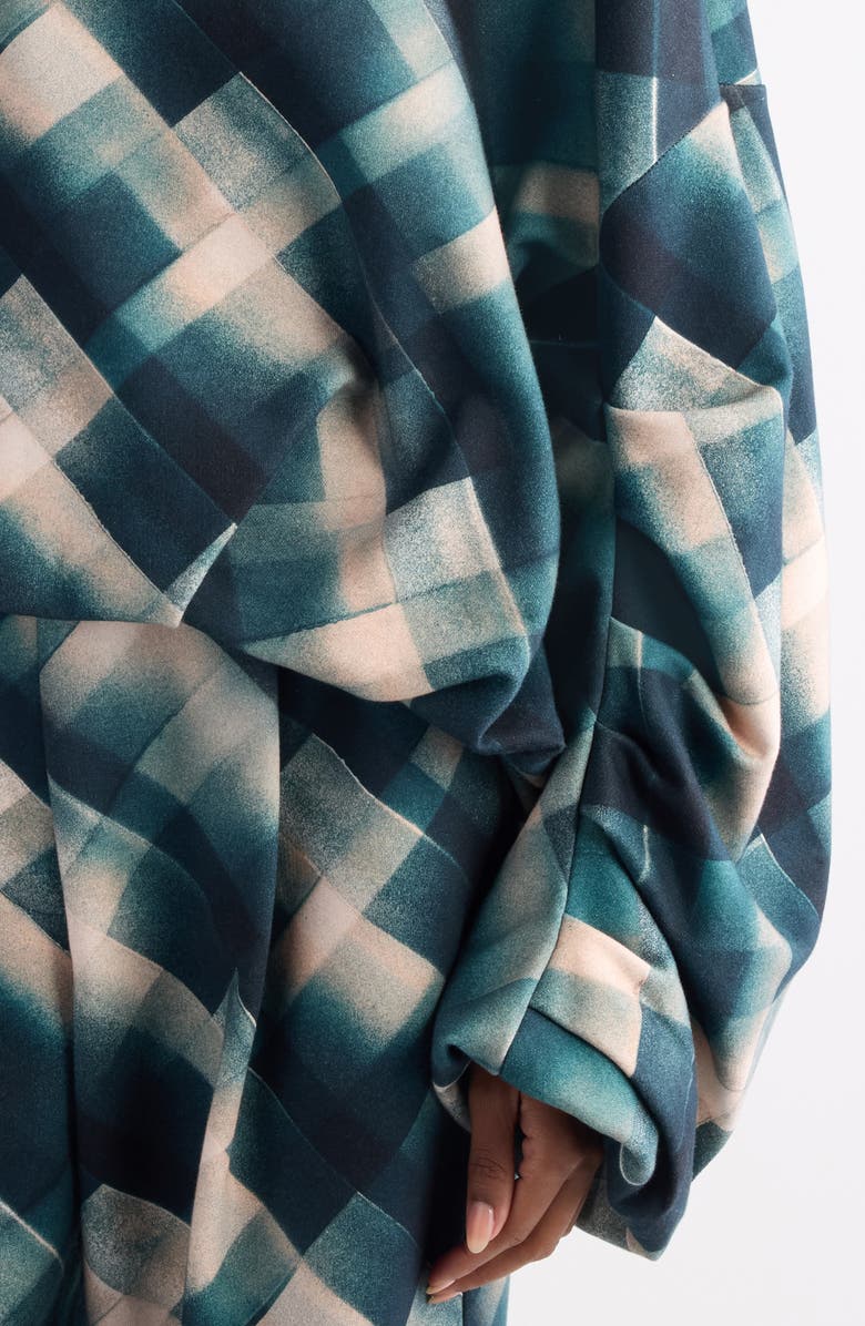 Dries Van Noten Hannett Spray Check Oversize Sweatshirt, Alternate, color, Bottle