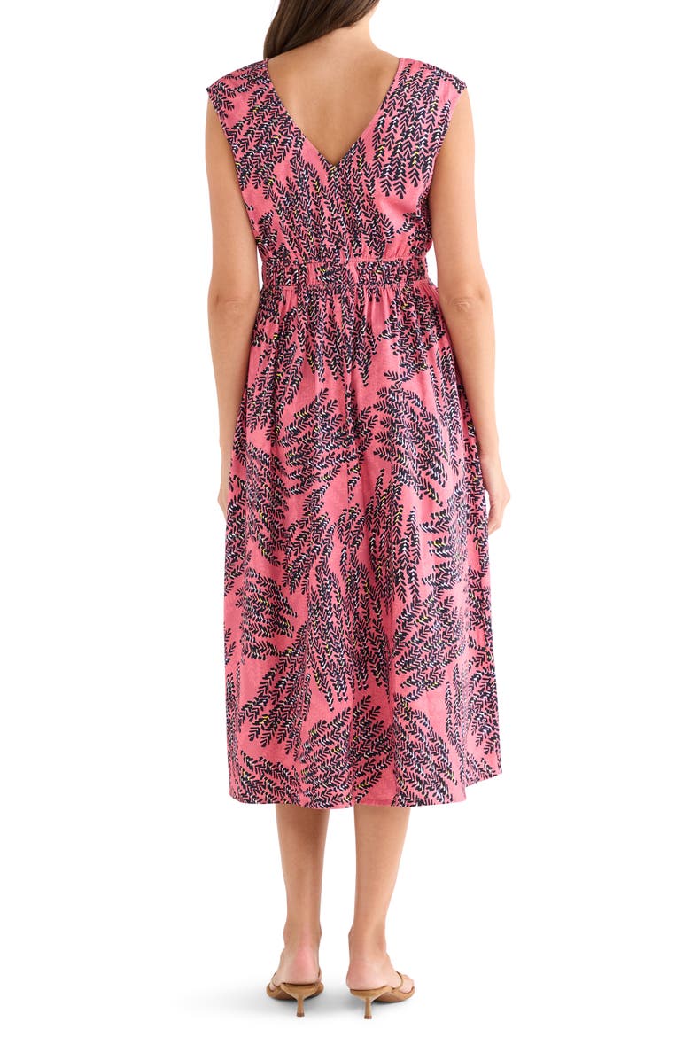 Blush of Spring Dierdre Sleeveless Stretch Cotton Midi Dress, Alternate, color, PINK MULTI