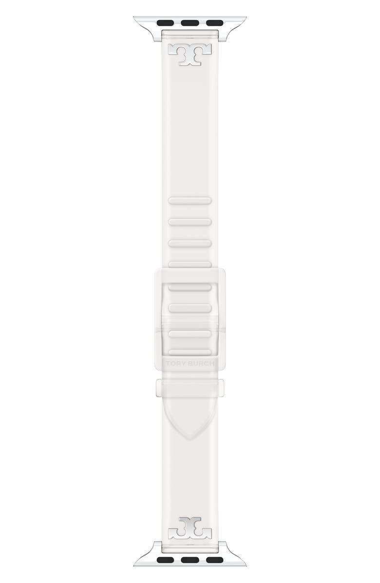 Tory Burch The Single T Jelly 16mm Apple Watch<sup>®</sup> Watchband, Alternate, color,